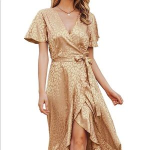 Champagne Cheetah Print Dress